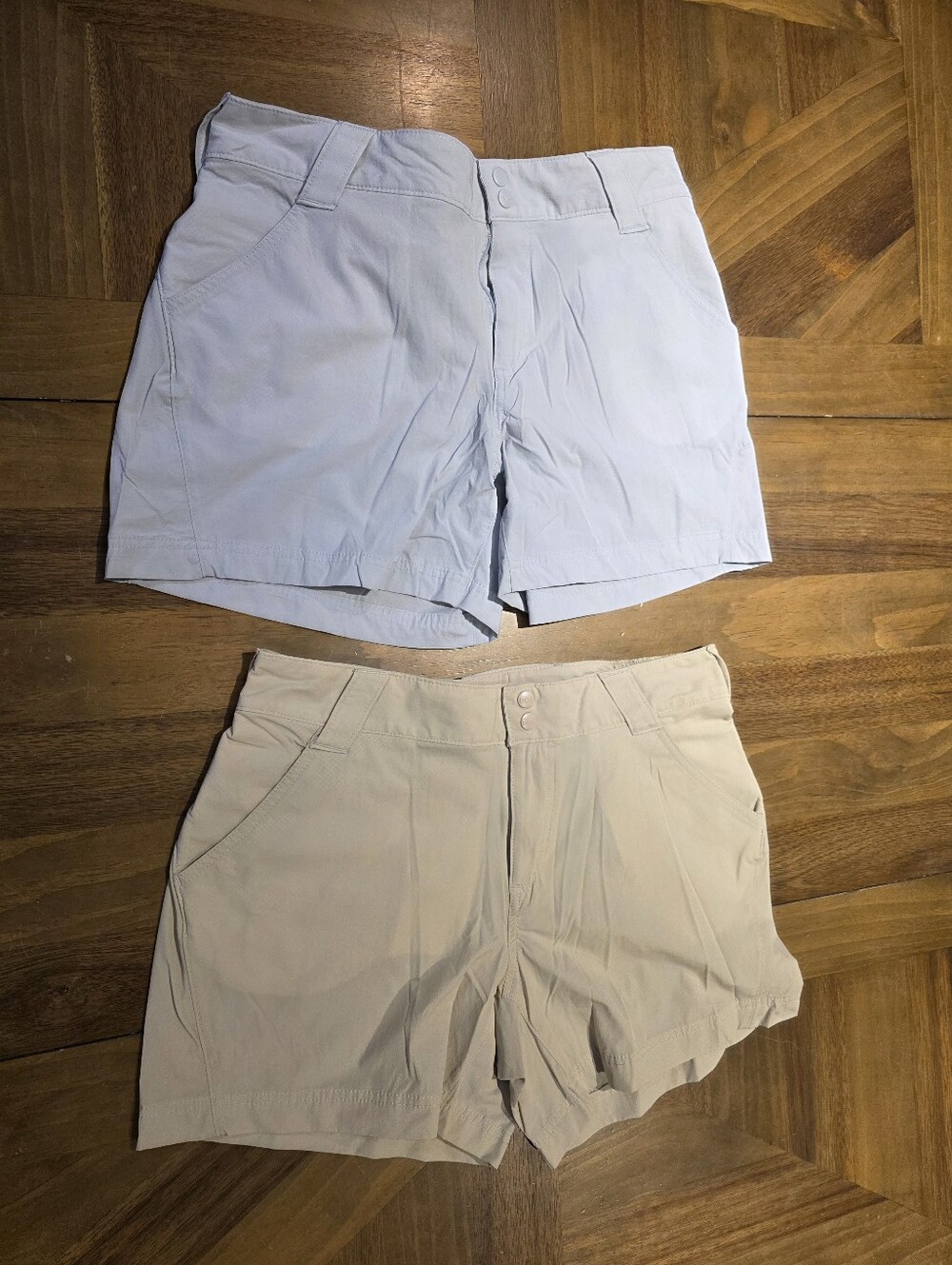 Columbia PFG Omni-Shade Shorts Sz 14 Length 5" Set Of 2 Beige Gray Fishing